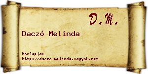Daczó Melinda névjegykártya
