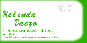 melinda daczo business card